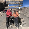 Jake Rath, left, and Marine veteran, Cpl. Kionte Storey, ahead of their final climb to the summit of Mount Kilimanjaro.