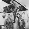 John McCain (Bottom R) poses with his U.S. Navy squadron in 1965.  