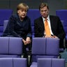 German Chancellor Merkel and Foreign Minister Westerwelle
