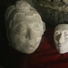 Ceramic Heads in Tomb