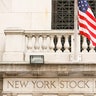 New York Stock Exchange With Wall Street Sign