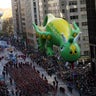 Rex The Happy Dragon balloon takes part in theThanksgiving Day Parade