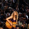 Singer Taylor Swift performs 