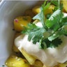 Spicy Mango Salad with Passion Fruit Mousse Topping