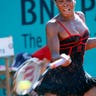 Venus at the French Open in a Red and Black Corset Number