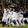 Yankees celebrate on field
