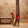 School students visit the restored Iraqi National Museum in Baghdad, Iraq