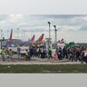 Travelers are evacuated out of the terminal after the Florida airport shooting on January 6, 2017.