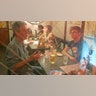 Bourdain sits down for a meal in Tokyo while filming 