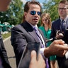 Scaramucci speaks to members of the media at the White House in Washington