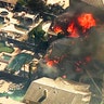 Fire burns in the Anaheim Hills area of Anaheim, Calif., in northern Orange County in Southern California October 9, 2017