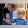 Prince George gets lectured by his father …