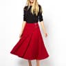 Midi Skirt in Kilt Style