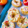 Baked Peach Doughnuts with White Chocolate