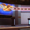 The debate podium.