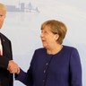 German Chancellor Angela Merkel meets U.S. President Donald Trump on the eve of the G-20 summit in Hamburg, Germany