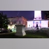 The empty pedestal of the former U.S. Supreme Court Justice Roger B. Taney sits before dawn Wednesday, Aug 16, 2017