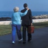 Barbara Bush with George Bush at Walkers Point in Kennebunkport, Maine