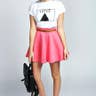 Marcey Scuba Skater Skirt With Belt
