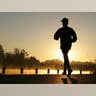 jogging sunset