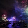 Fireworks explode over Sydney Harbour during New Year's Eve celebrations in Sydney