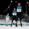 Johannes Rydzek of Germany, winning the gold medal during the men's 10km cross-country skiing competition at the Winter Olympics