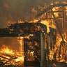 A house burns in Santa Rosa