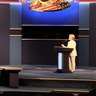 Candidates on stage at the final presidential debate 