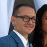 Chester Bennington and wife Talinda arrive at the 2012 Billboard Music Awards in Las Vegas, Nevada, May, 2012.