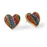 Betsey Johnson '60s Mod Rainbow Heart Stud Earring