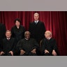Chief Justice John Roberts with Justices Clarence Thomas, Stephen Breyer, Sonia Sotomayor and Neil Gorsuch