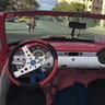The inside of the classic car