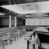The bar was once a gleaming lounge for passengers.