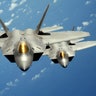 F-22 Raptors near Andersen Air Force Base