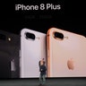 Phil Schiller, Apple's senior vice president of worldwide marketing, announces features of the new iPhone 8 on Tuesday, in Cupertino