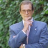 Veteran British actor Roger Moore in a portrait in the Studio City section of LA on April 22, 1996