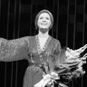 March 8, 1983: actress Debbie Reynolds returns for a curtain call after a performance of 