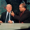 Singer Steve Lawrence, comedian Don Rickles and record producer Quincy Jones (L-R) talk during a break on the talk show 