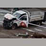 The rental truck used to kill eight people in an attack in New York City, October 31