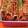 One Pan Roasted Sweet Potato and Black Bean Enchiladas