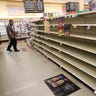 Bread shelves are bare as people stock up on food ahead of the arrival of Hurricane Florence. in Myrtle Beach, SC