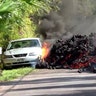 Lava engulfs a Ford Mustang in Puna, Hawaii, May 6, 2018