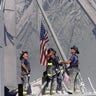Firemen Raise the Flag