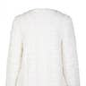 White Collarless Fur Coat