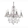Trans Globe 6 Light Chandelier in Silver Finish