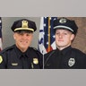 Sgt. Anthony Beminio, left, of the Des Moines, IA, Police Department and Officer Justin Martin of the Urbandale police were killed in related attacks a few miles apart on Nov. 2. Both were ambushed while sitting in their patrol cars by the same gun-wielding attacker, who surrendered to police.