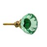 Ruffle Flower Green Knob