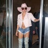 Gaga's cowgirl look