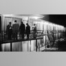 Colleagues of Rev. Martin Luther King Jr. stand outside the Lorraine Motel just a few feet from where the civil rights leader was killed, April 4, 1968.