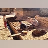 Young boys working to restore ancient villages in Yazd province